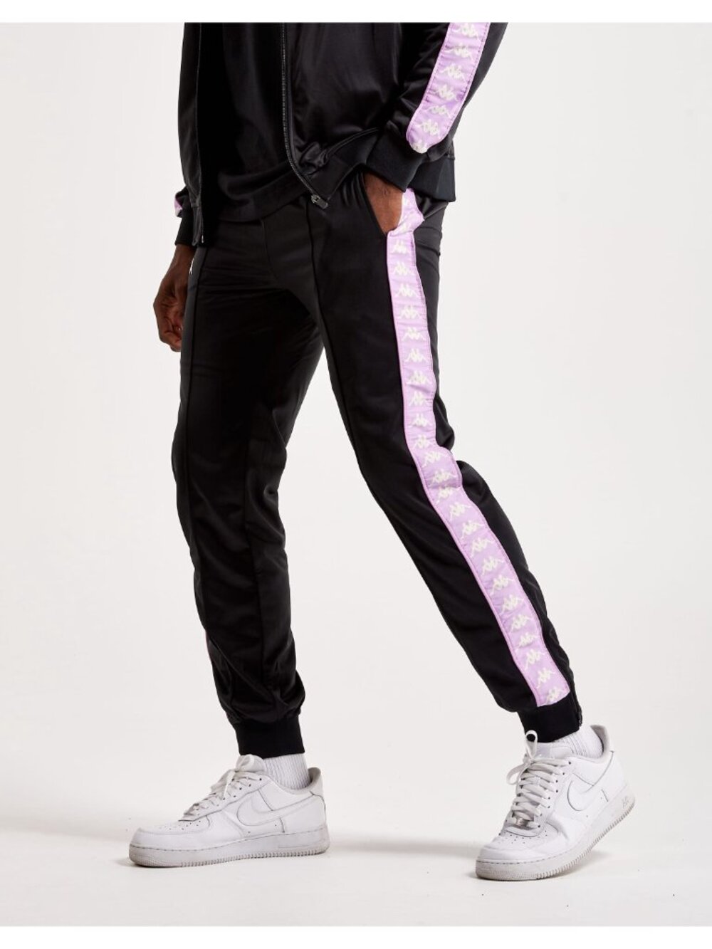 Kappa 222 Banda Rastoriazz Track Pants Black Purple Size M